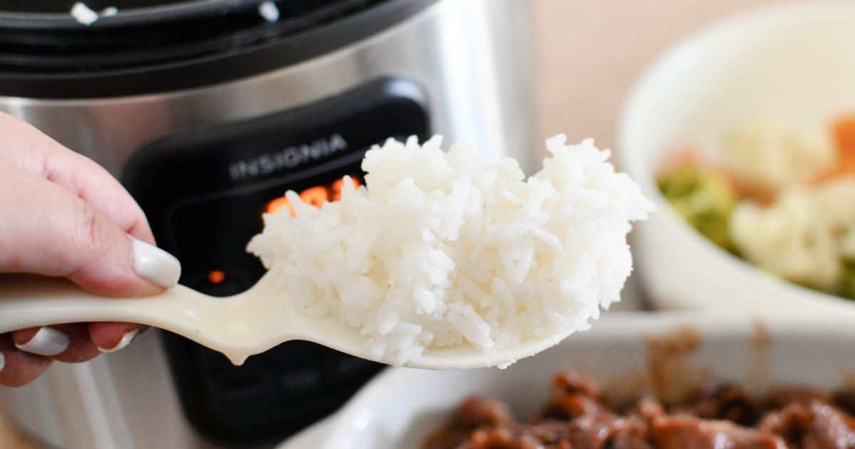 cook rice in insignia pressure cooker