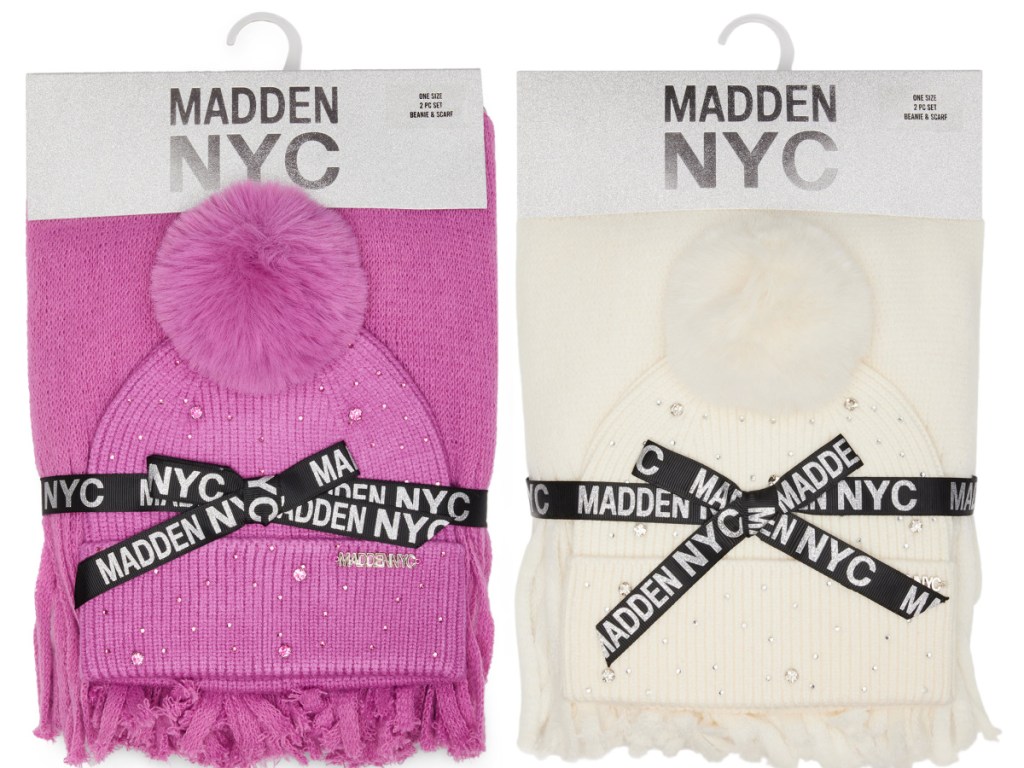 madden NYC 2 piece set in pink and beige