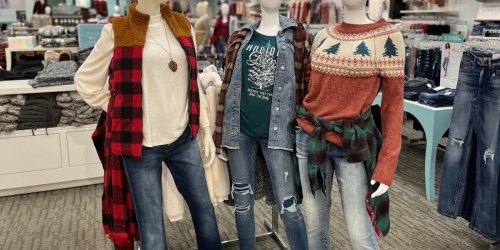 Maurices Women’s Tops from $7.42 Each (Regularly $20) + Save on Holiday Tees, Jackets, Jeans, & More