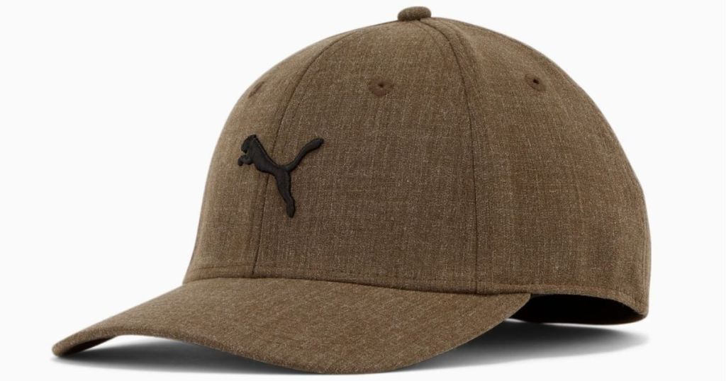 brown puma hat