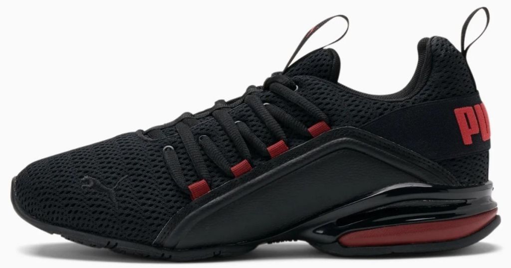 Puma black and red shoes