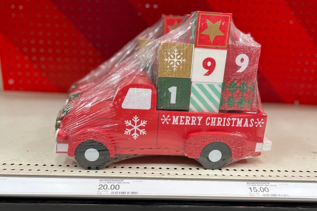 red truck advent calendar