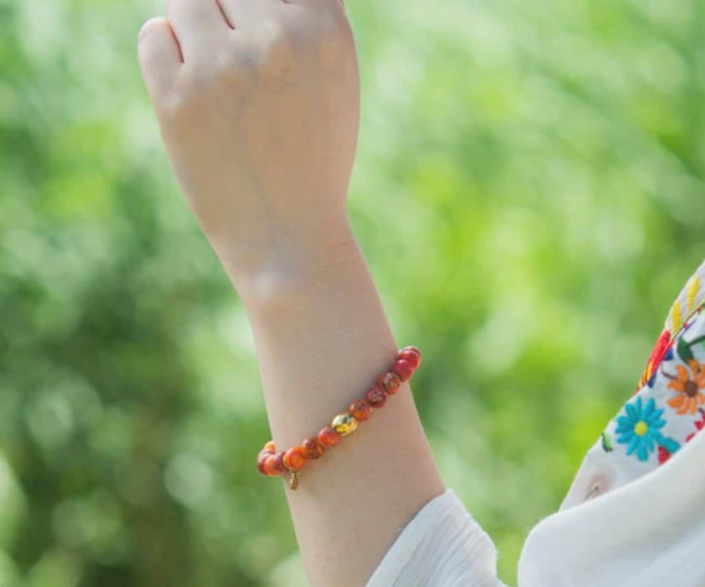 starfish project beaded bracelet on wrist