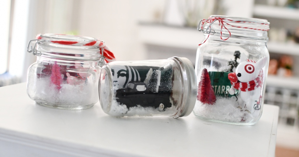 easy snow globe mason jar gift idea