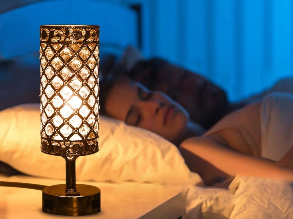 lamp on night stand