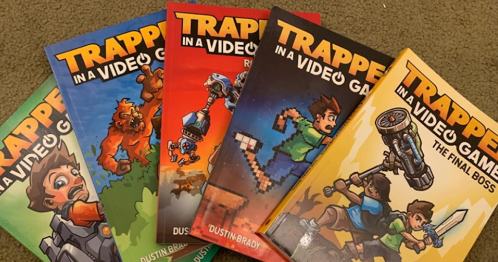 trapped in a video game books