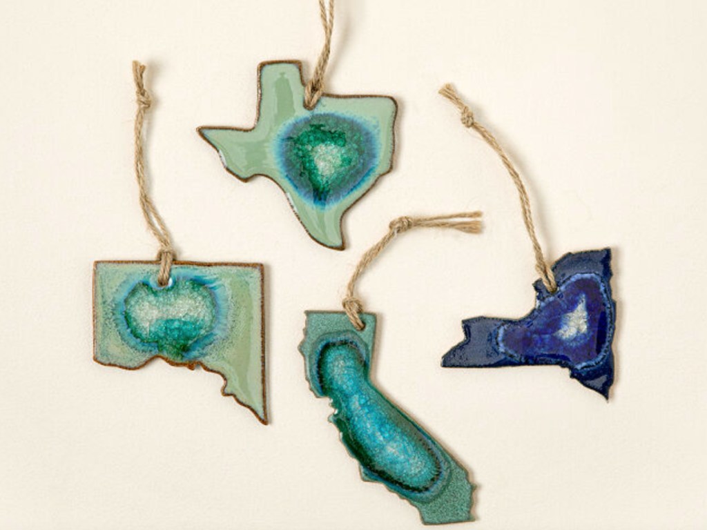 state geode ornaments