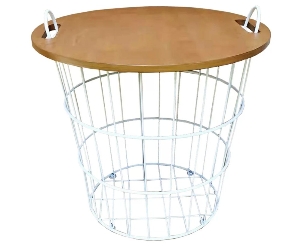 wire basket side table