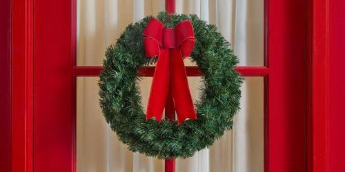 Set of SIX Artificial Christmas Wreaths w/ Red Bows Just $41.99 Shipped at Home Depot (Over 100 5-Star Reviews)