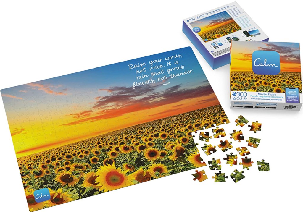  300-Piece Calm Sunflower Fields Jigsaw Puzzle