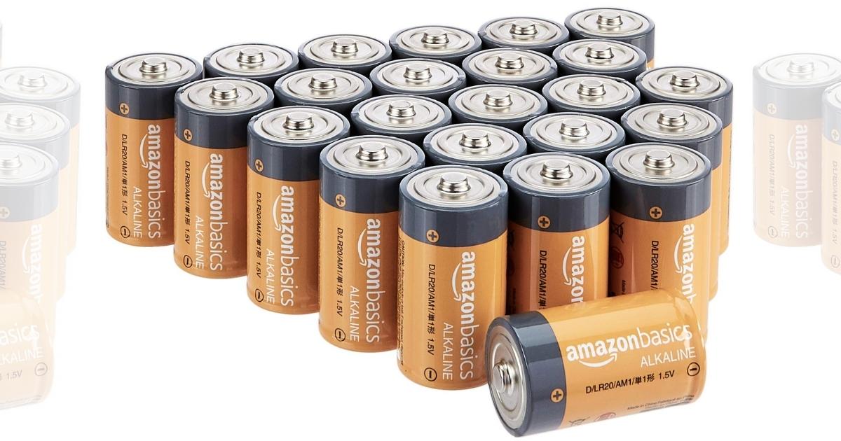 Amazon Basics D Cell Rechargeable Batteries 24-Pack