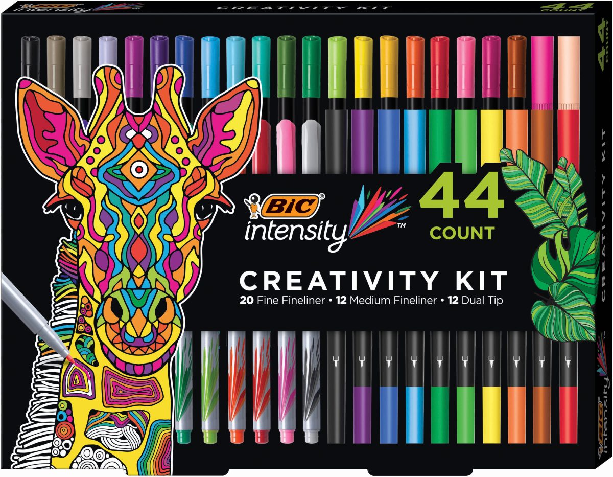 BIC Intensity Fineliner Creativity Kit with Storage Tray 44 count