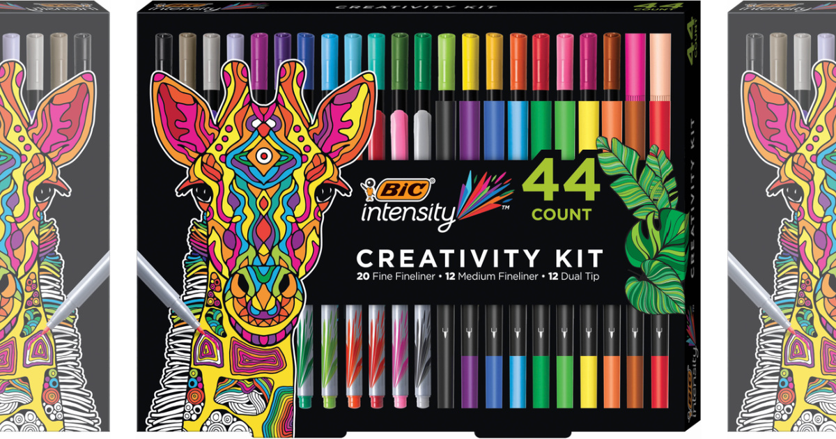 BIC Intensity Fineliner Creativity Kit with Storage Tray 44 count