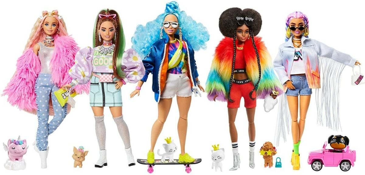 Barbie Extra 5-Doll Set w/ 6 Pets & 70 Styling Pieces
