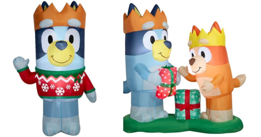 Bluey and Bingo Christmas Inflatables