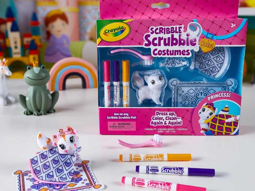 crayola scribble scrubbie princess pets art set