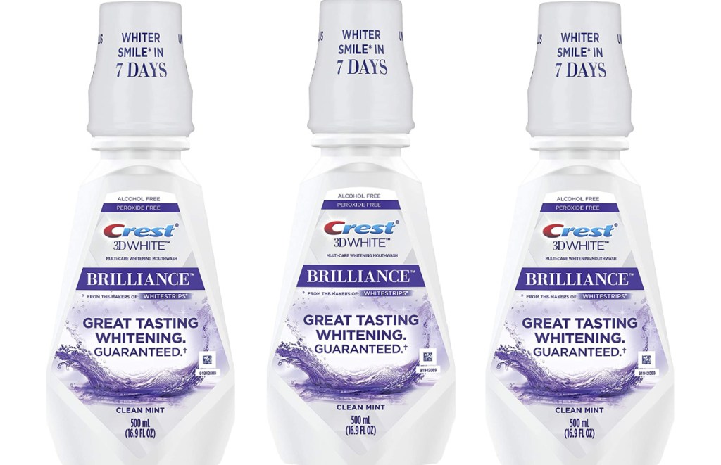 Crest 3D White Brilliance Whitening Mouthwash 16.9oz Bottle