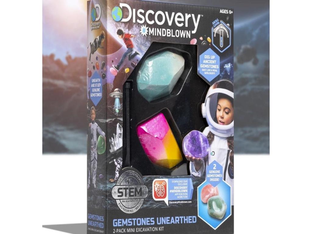discovery mindblown excavation toy mini gemstones kit