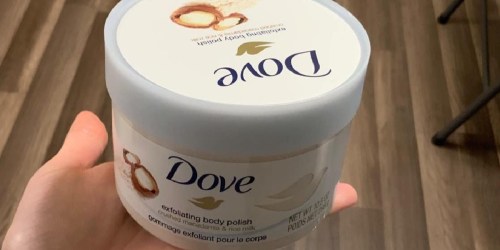 Dove Macadamia & Rice Milk Exfoliating Body Polish Only $4 on Amazon