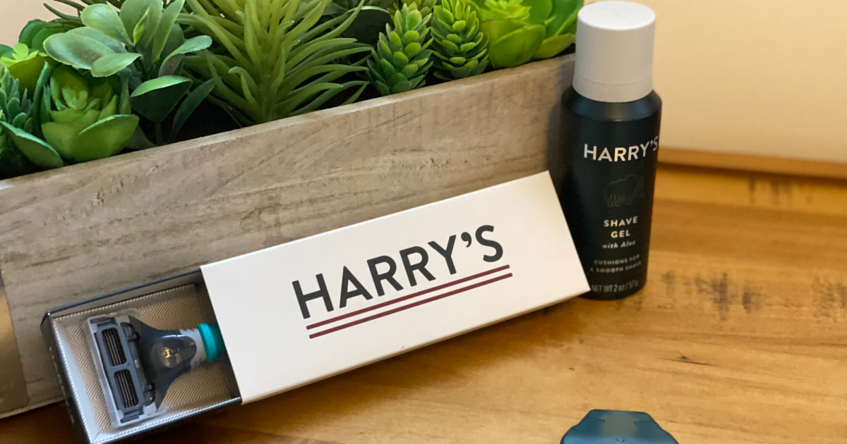 shaving kit with Harry's logo