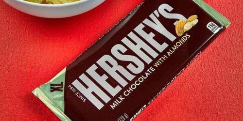 Hershey’s w/ Almonds XL Chocolate Bar 12-Count Only $18.36 on Amazon