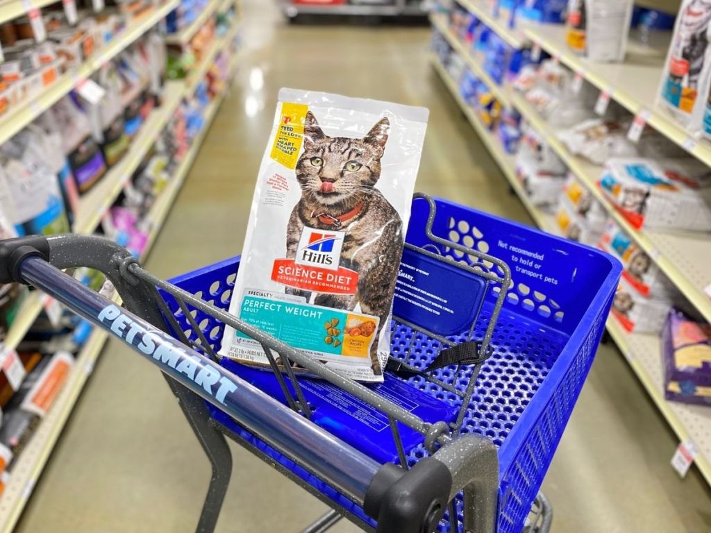 Hill's Cat Food in PetSmart shopping cart