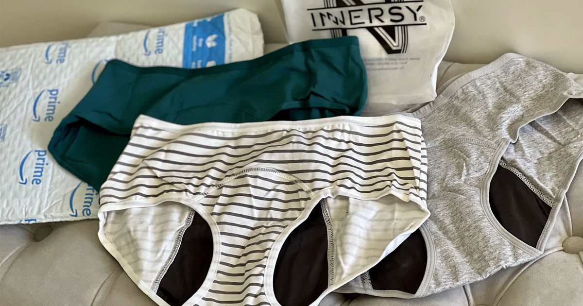three pairs of Innersy period underwear