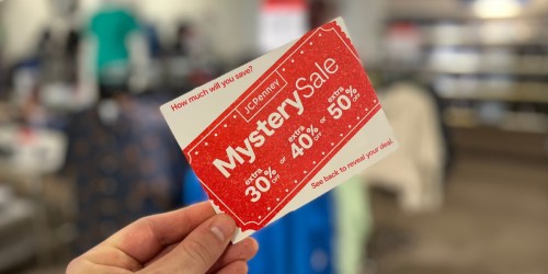 JCPenney Mystery Coupon Sale – Up to 50% Off Entire Purchase!