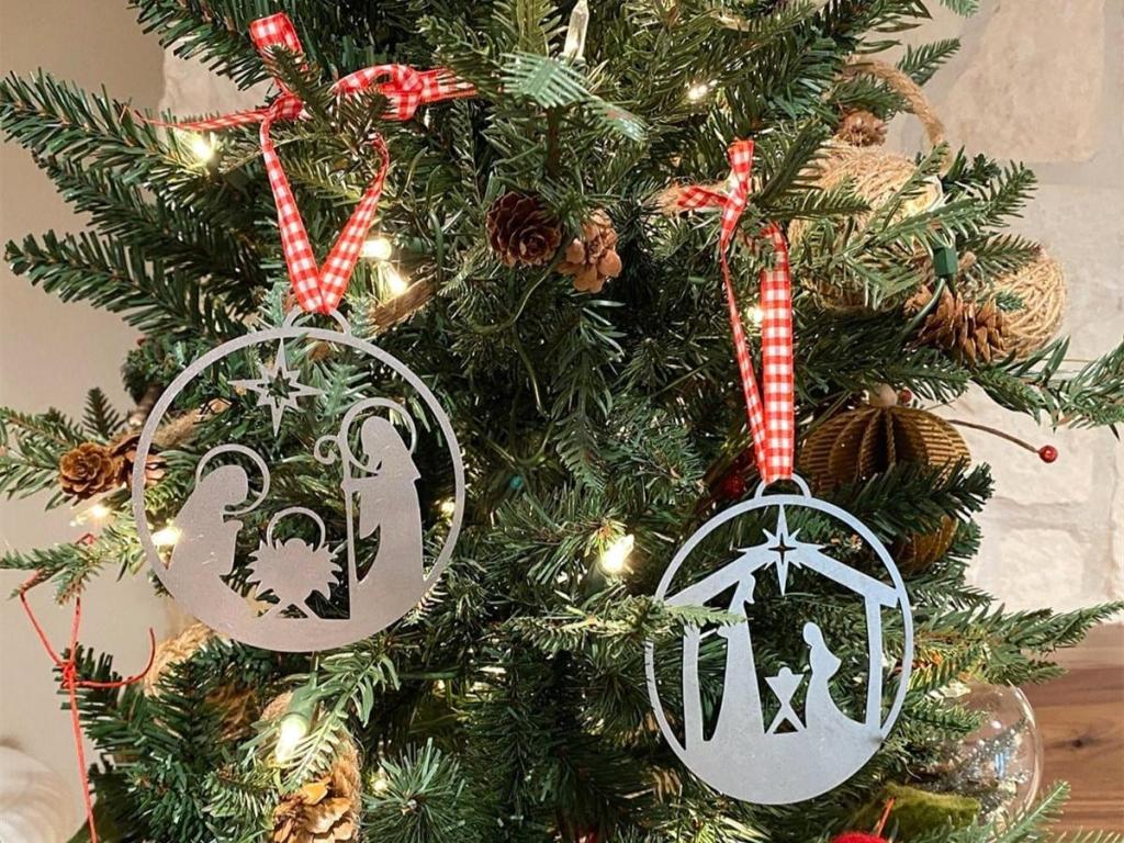 jane metal christmas ornaments on tree