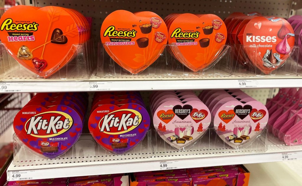 Kit Kat, Reese's & Hershey's Heart Shaped Candy Boxes