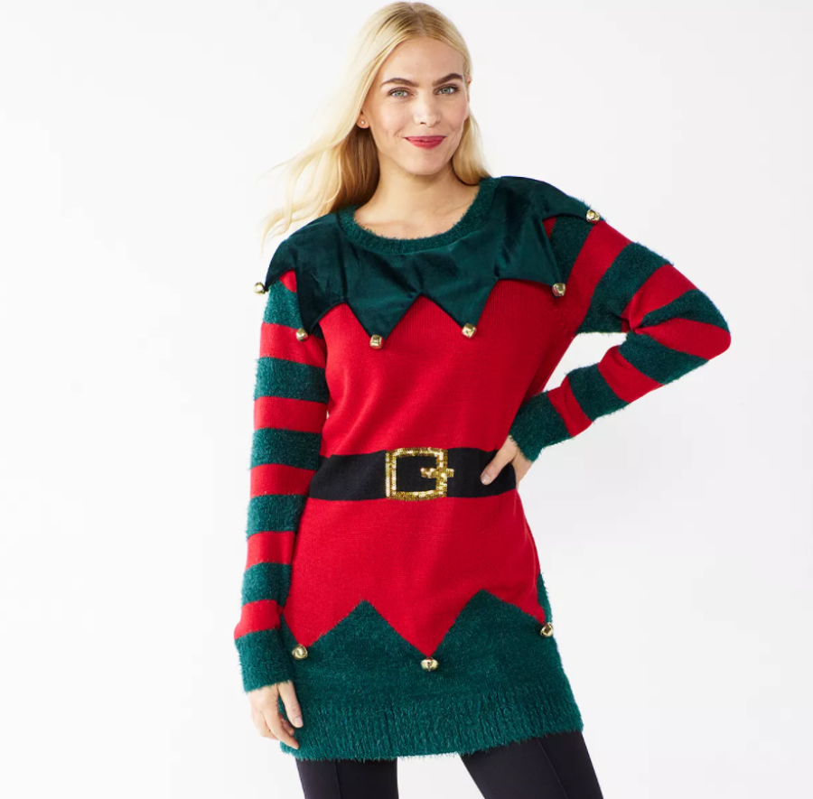 Kohl's Elf Tunic Sweater
