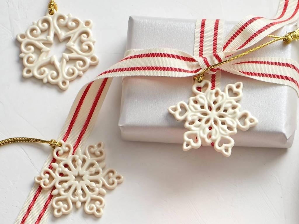 lenox mini snowflake ornaments 3 piece set