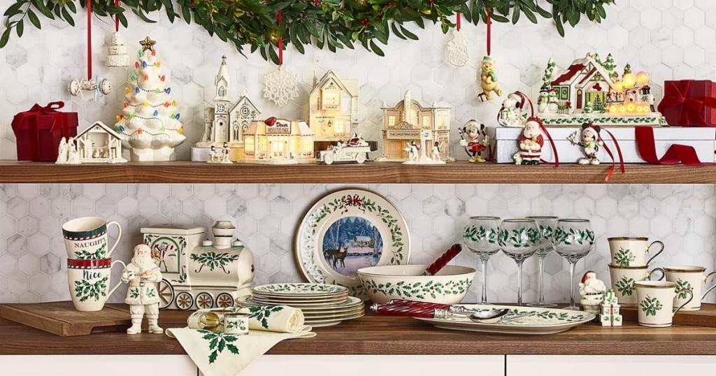 macy's christmas collection on shelves