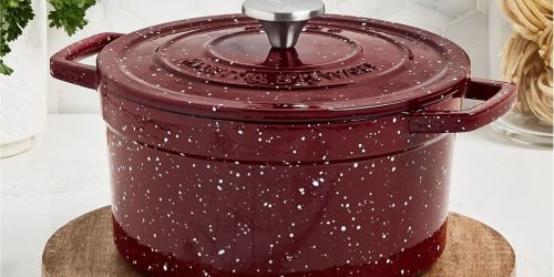** Martha Stewart Collection Enameled Cast-Iron Dutch Oven From $49.93 Shipped on Macy’s.com (Regularly $160)