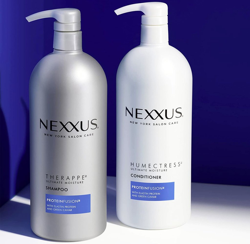 liter bottles of nexxus shampoo and conditioner