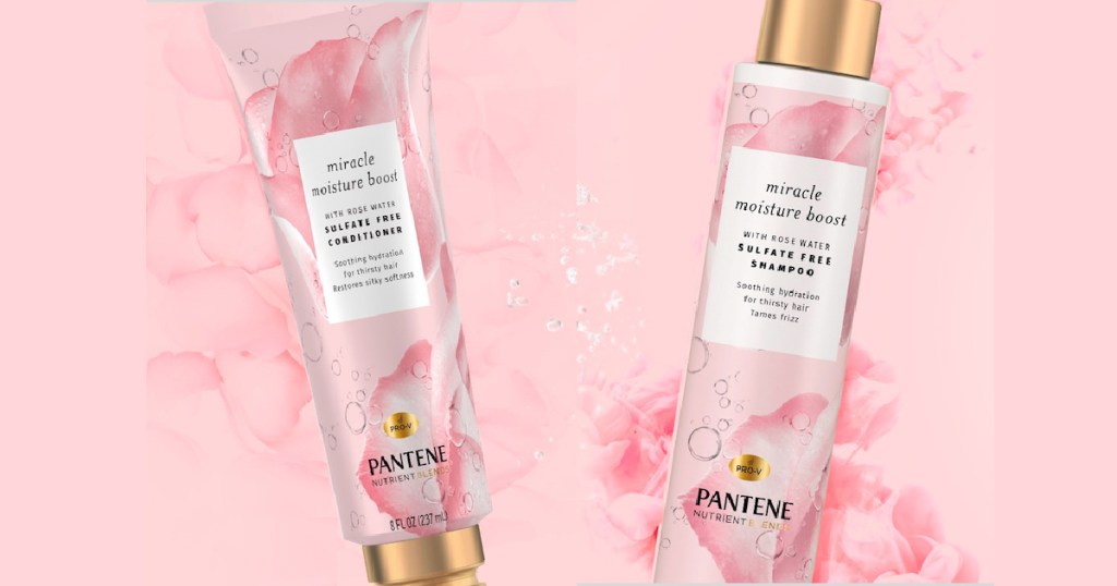 Pantene Nutrient Blends Miracle Moisture Boost Rose Water Shampoo & Conditioner Dual Pack