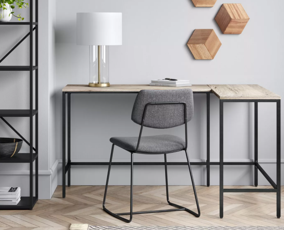 desk with a chair by it
