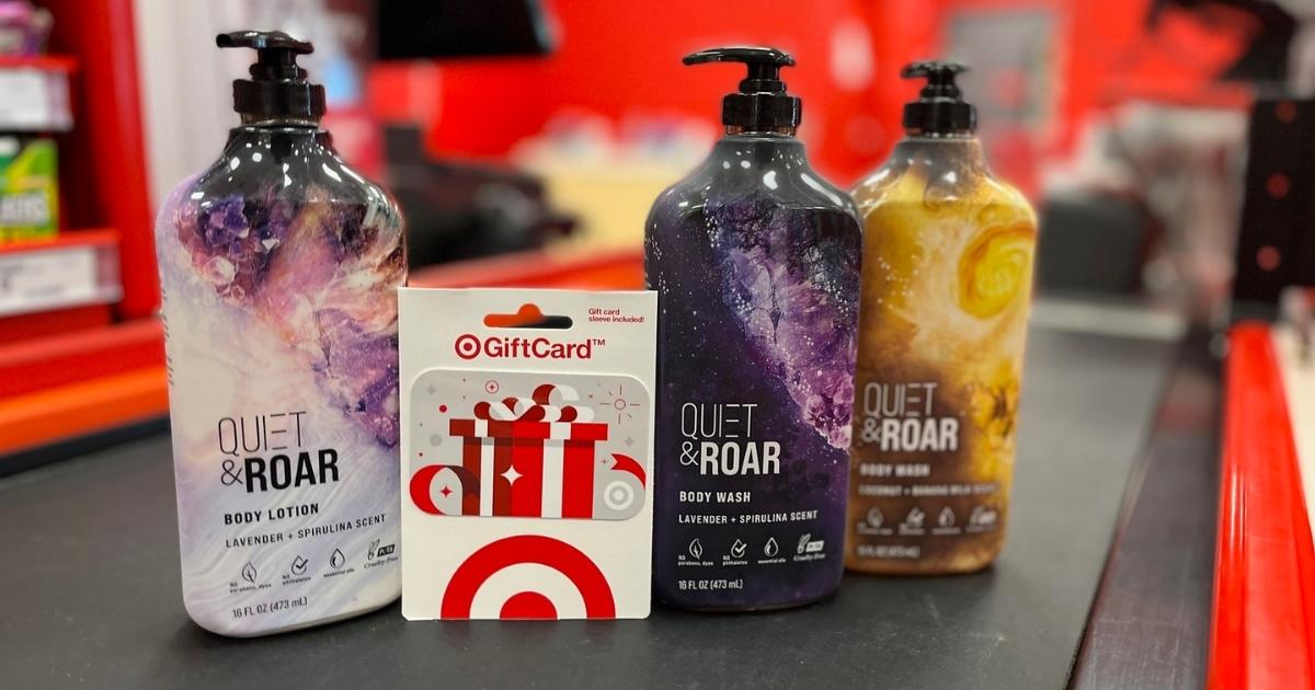 quiet and roar body care products with gift card at target