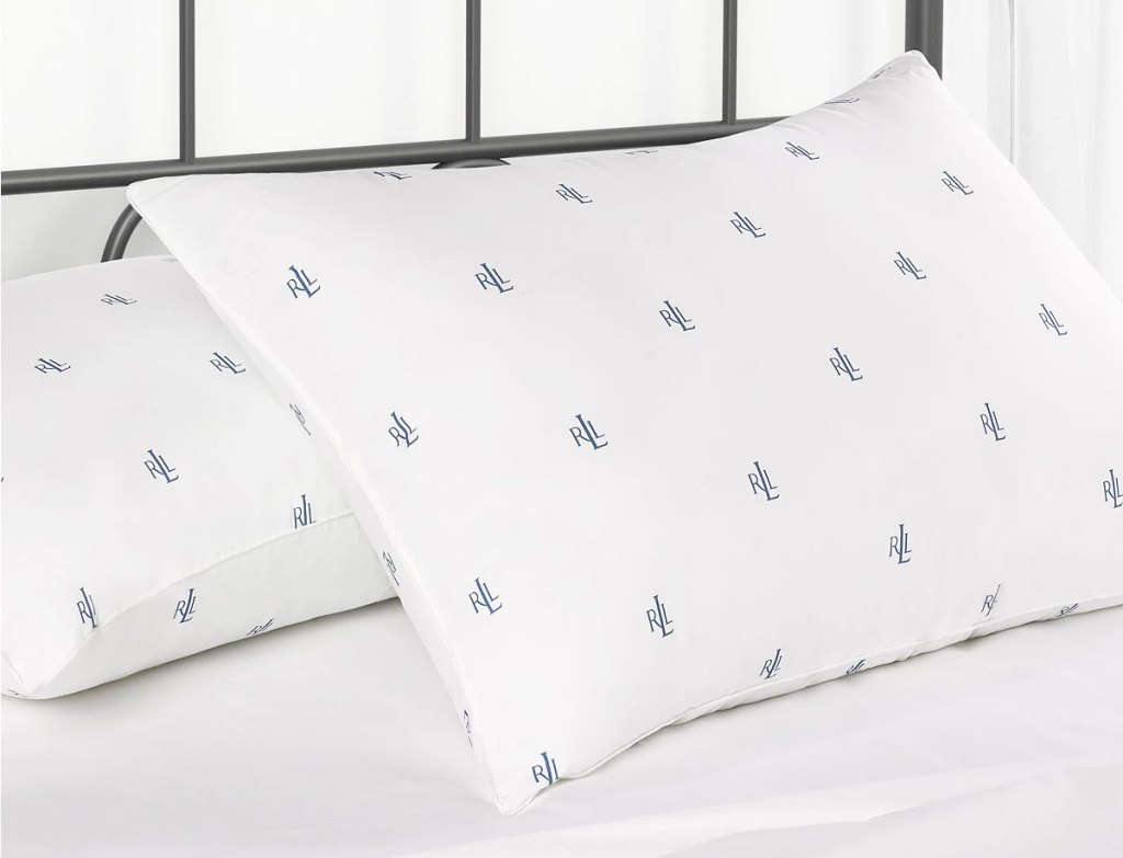 ralph lauren bed pillows on bed
