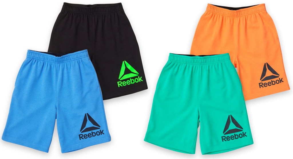 two pack sets of boys reebok shorts