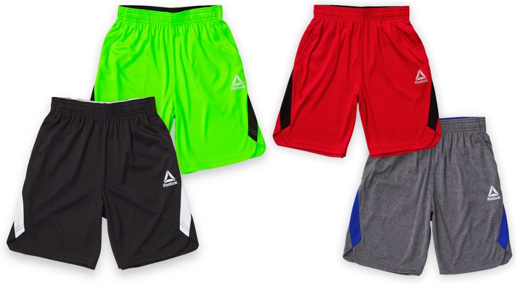 two pack sets of boys reebok shorts