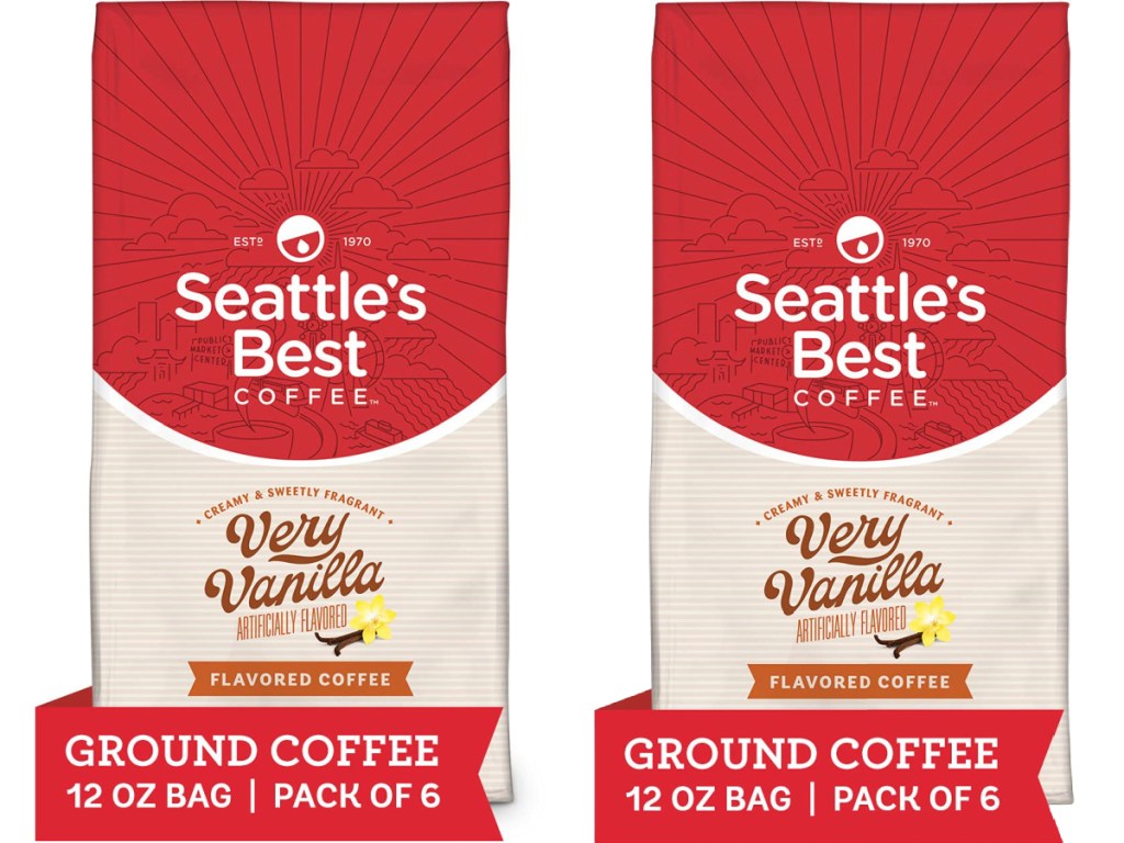 Seattle's Best Coffee Very Vanilla Flavored Medium Roast Ground Coffee 