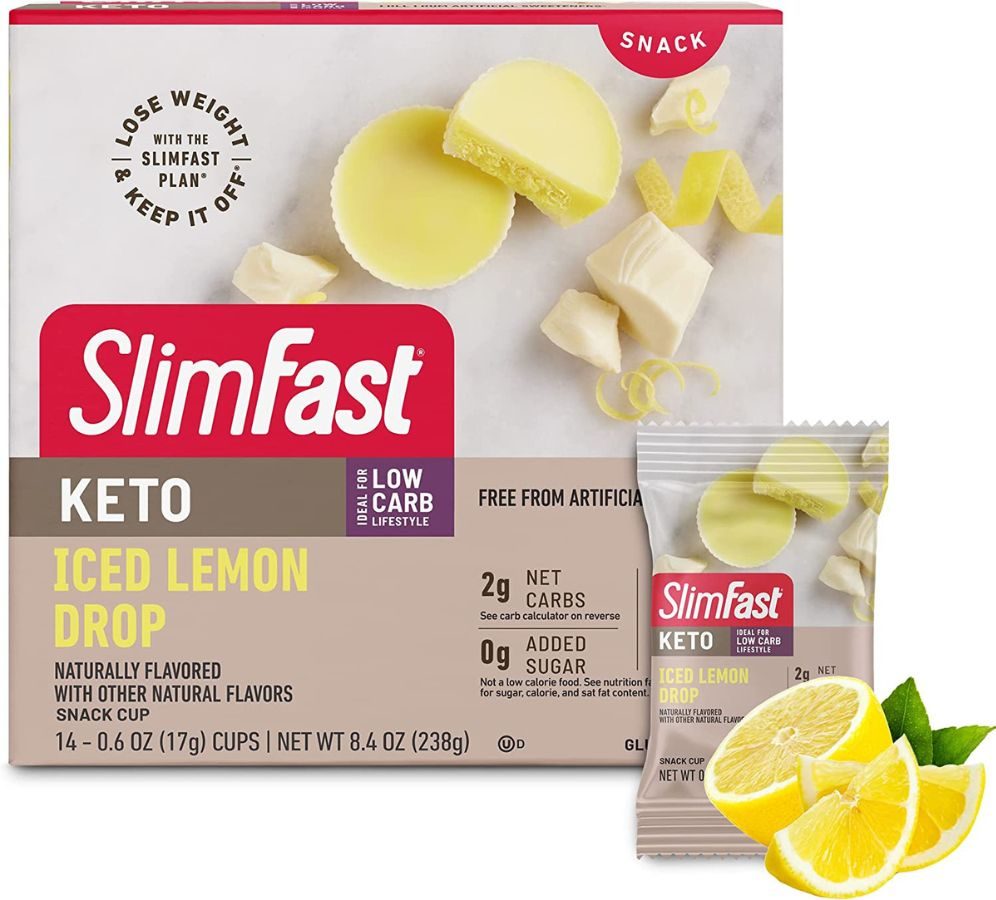 SlimFast Keto Snacks Iced Lemon Cups