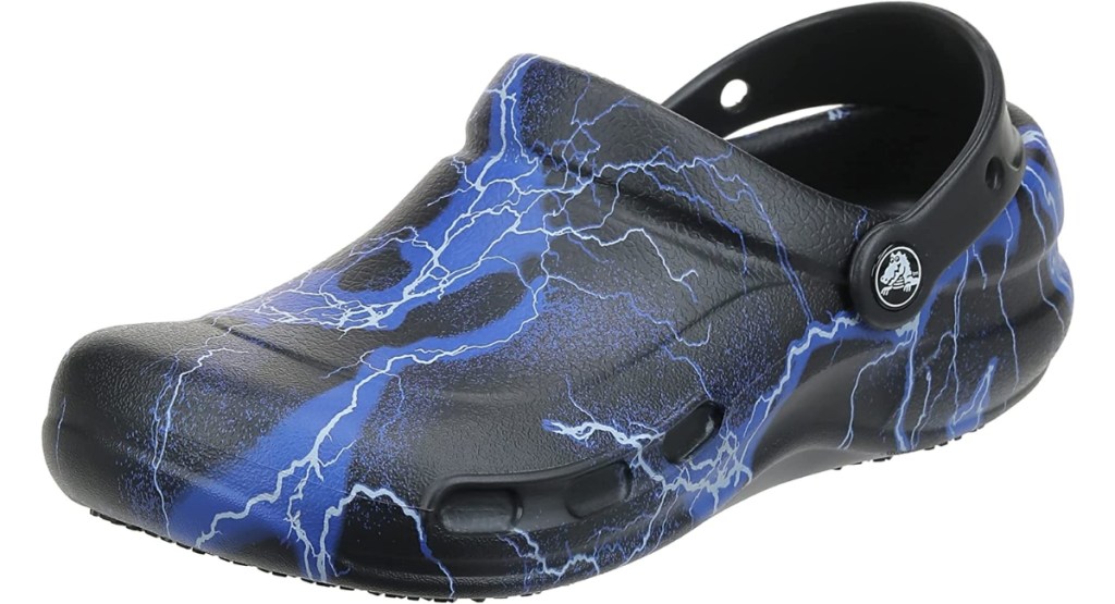 Crocs Unisex Slip-Resistant Bistro Work Clogs in Black Lightning
