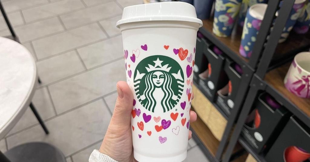 Starbucks Valentine's Day Color-Changing Reusable Hot Cups