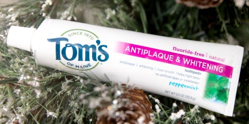 Tom’s of Maine Natural Whitening Toothpaste 2-Pack Just $4.93 Shipped on Amazon (Regularly $12)