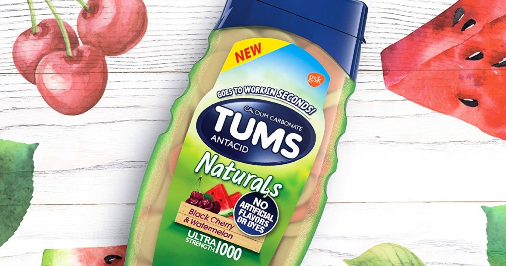 TUMS Naturals Ultra Strength Black Cherry & Watermelon 190-Count Antacid Chews