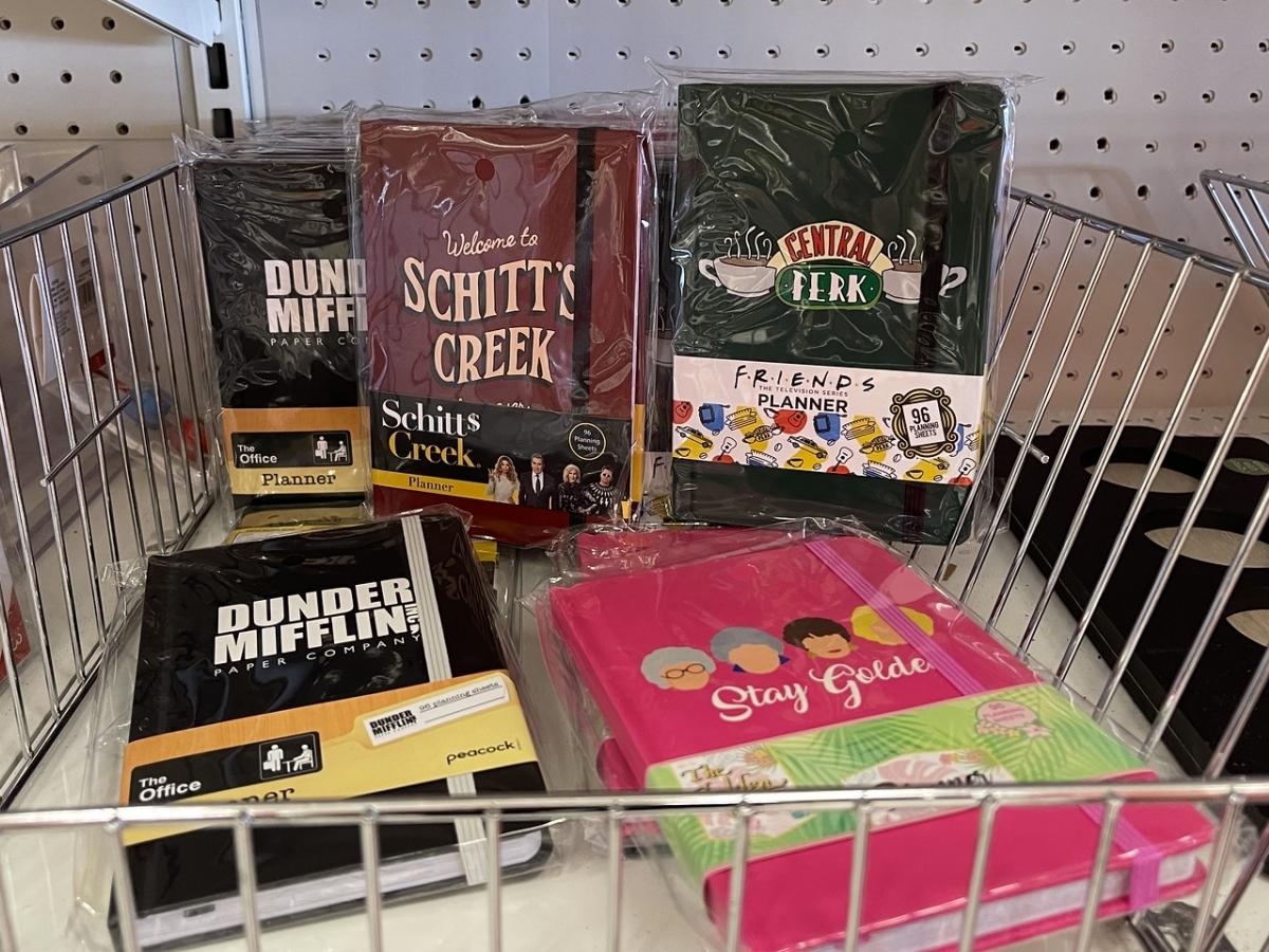 tv show planners for for golden girls, friends, the office and schitt's creek in store