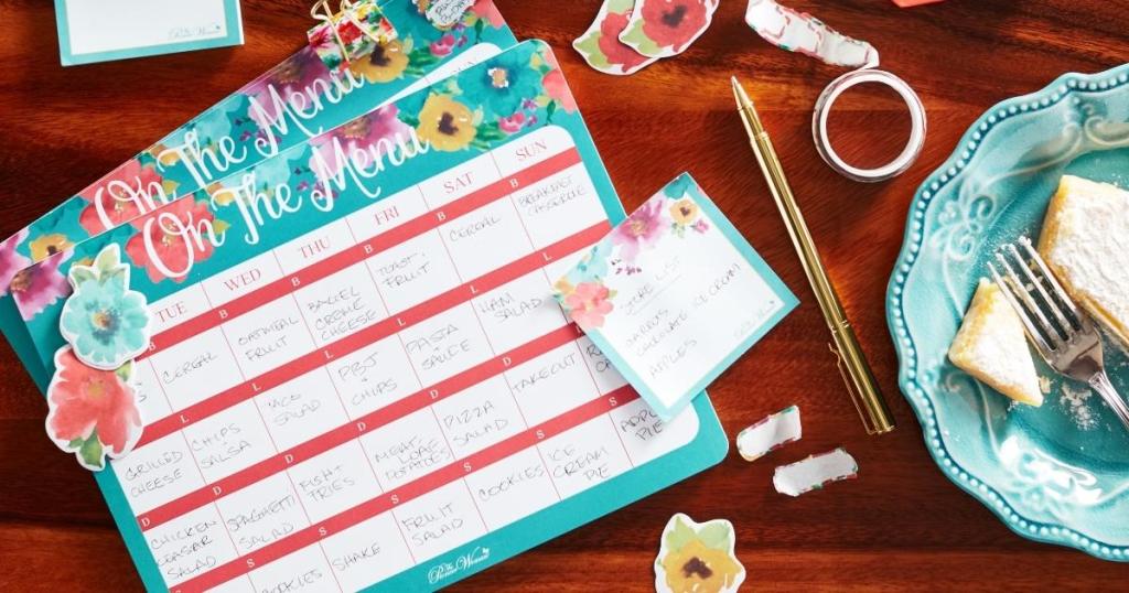 the pioneer woman meal planning kit with menu planner and stationery