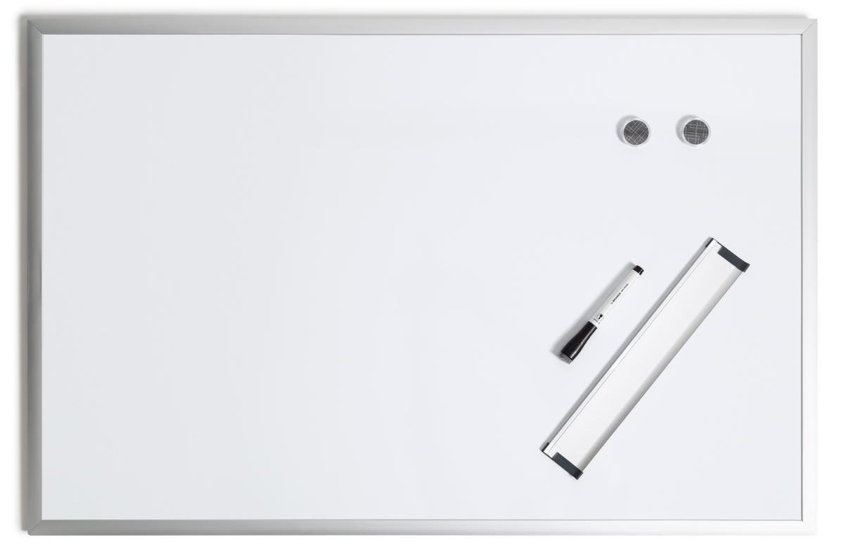 u brands dry erase board with marker, magnets, and tray